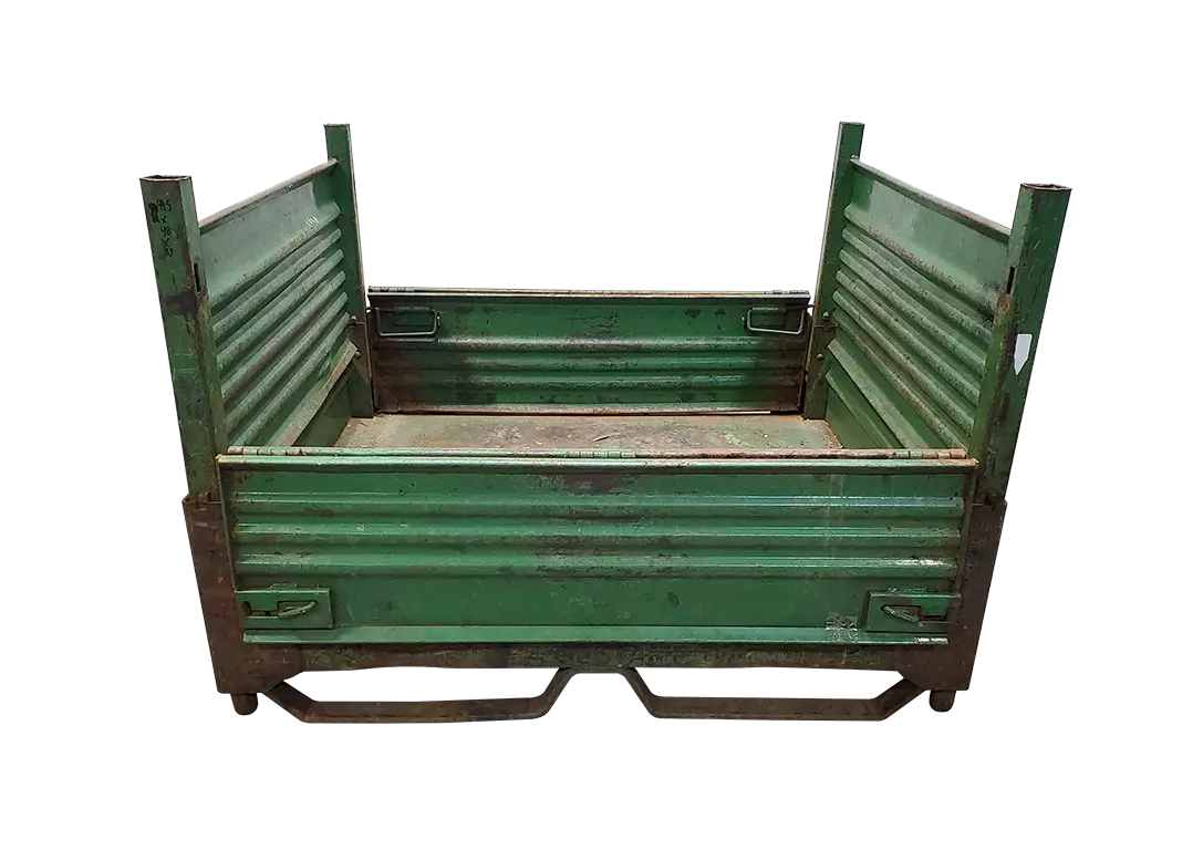 Used BCD 48" x 44.5" x 33" Collapsible Steel Tub-2 Drop Doors 48" Sides - Image 5