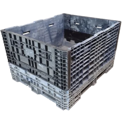 Reconditioned BCD 57" x 48" x 34" Mixed Color All Good Runner Bulk Container-2 Drop Doors 48" Side