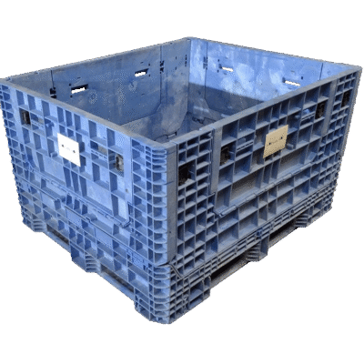 Reconditioned BCD 57" x 48" x 34" Mixed Color All Good Runner Bulk Container-4 Drop Doors