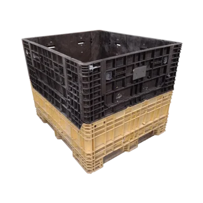 Reconditioned BCD 57" x 48" x 44" Mixed Color All Good Runner Bulk Container-4 Drop Doors