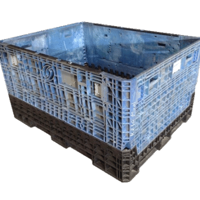 Reconditioned BCD 62" x 48" x 34" Mixed Color All Good Runner Bulk Container-2 Drop Doors 62" Side