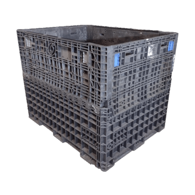 Reconditioned BCD 62" x 48" x 50" Mixed Color All Good Runner Bulk Container-2 Drop Doors 62" Side