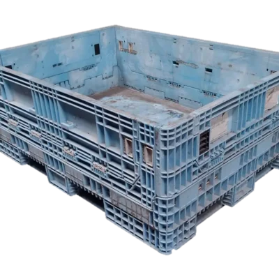 Reconditioned BCD 64" x 48" x 25" Mixed Color All Good Runner 64" Side Bulk Container-2 Drop Doors