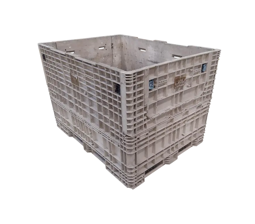 Reconditioned BCD 64" x 48" x 44" Mixed Color All Good Runner Bulk Container-2 Drop Doors - Image 3