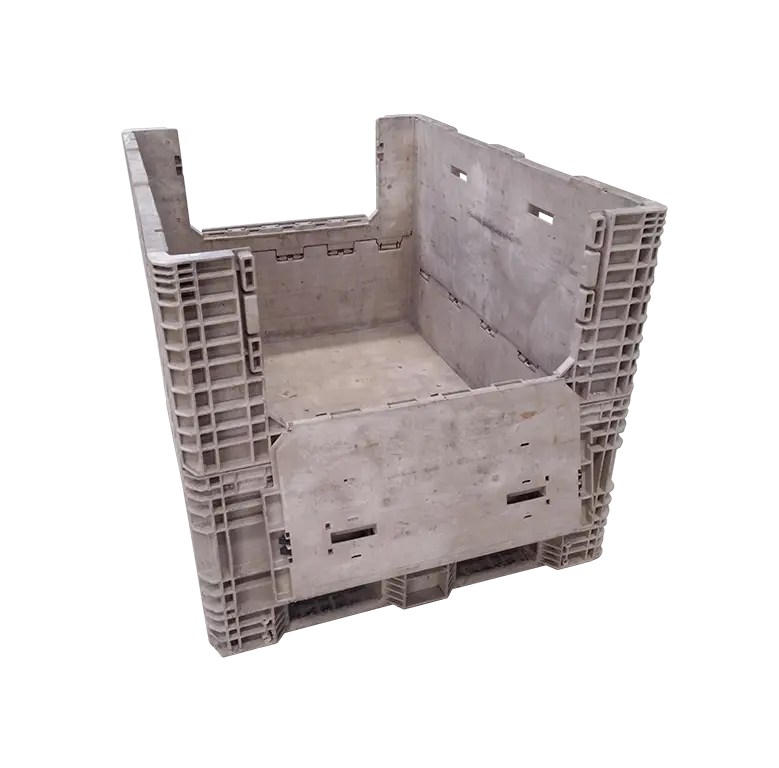 Reconditioned BCD 64" x 48" x 44" Mixed Color All Good Runner Bulk Container-2 Drop Doors - Image 4