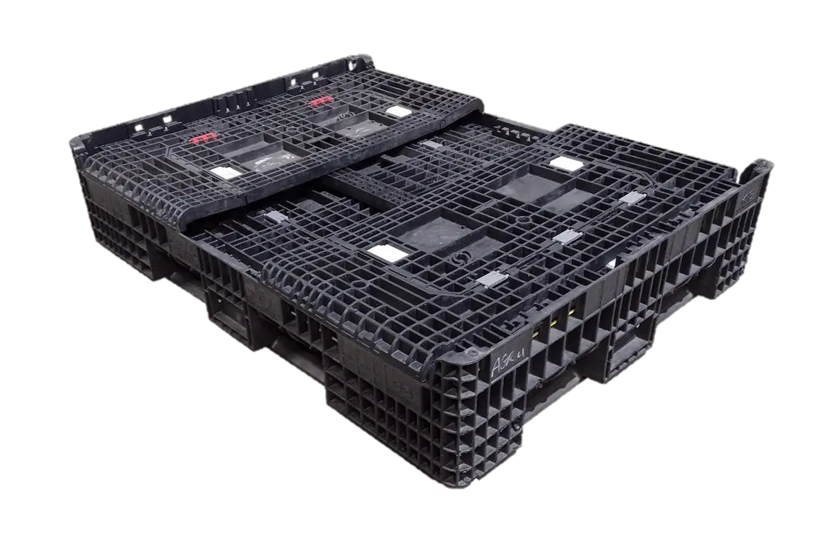 Reconditioned Orbis 65" x 48" x 34" All Black All Good Runner Bulk Container-4 Drop Doors - Image 2