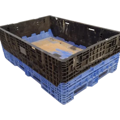 Reconditioned BCD 70" x 48" x 25" Mixed Color All Good Runner Bulk Container-4 Drop Doors