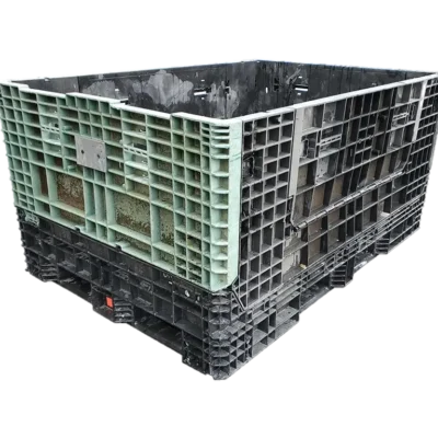 Reconditioned BCD 70" x 48" x 34" Mixed Color All Good Runner Bulk Container-2 Drop Doors 70" Side