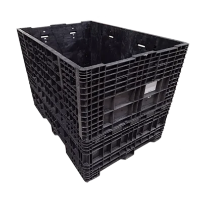 Reconditioned Buckhorn 70" x 48" x 50" All Black All Good Runner Bulk Container-2 Drop Doors 70" Side