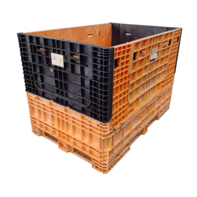 Reconditioned Buckhorn 70" x 48" x 50" Mixed Color All Good Runner Bulk Container-4 Drop Doors