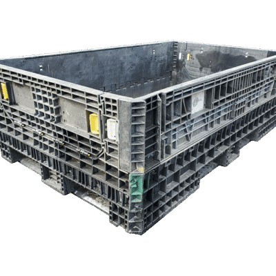 Reconditioned BCD 78" x 48" x 25" All Black All Good Runner Bulk Container-2 Drop Doors 48" Side