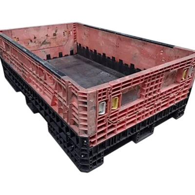 Reconditioned BCD 78" x 48" x 25" Mixed Color All Good Runner Bulk Container-2 Drop Doors 48" Side