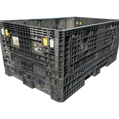 Reconditioned BCD 78" x 48" x 34" All Black All Good Runner Bulk Container-2 Drop Doors 48" Side