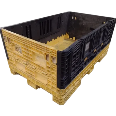 Reconditioned BCD 78" x 48" x 34" Mixed Color All Good Runner Bulk Container-4 Drop Doors