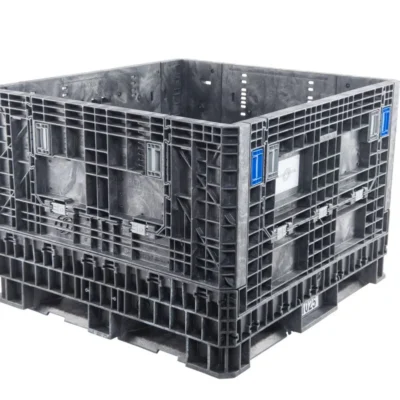 New Orbis HDR 45" x 48" x 34" All Black Bulk Container-4 Drop Doors