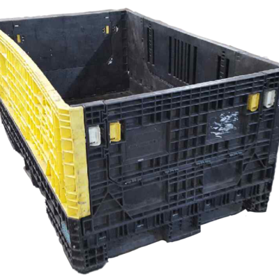Reconditioned BCD 78" x 48" x 34" Mixed Color All Good Runner Bulk Container-2 Drop Doors 48" Side