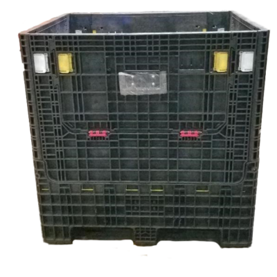 Reconditioned BCD 40" x 48" x 47" All Black Collapsible Bulk Container
