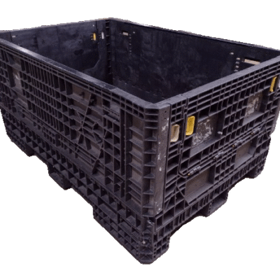 Reconditioned BCD 70" x 48" x 34" All Black All Good Runner Bulk Container-2 Drop Doors 48" Side