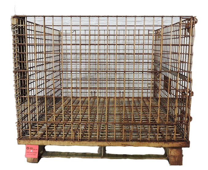 Used BCD 50" x 40" x 34.5" Collapsible Wire Basket - 1 Drop Door 50" Side - Image 3