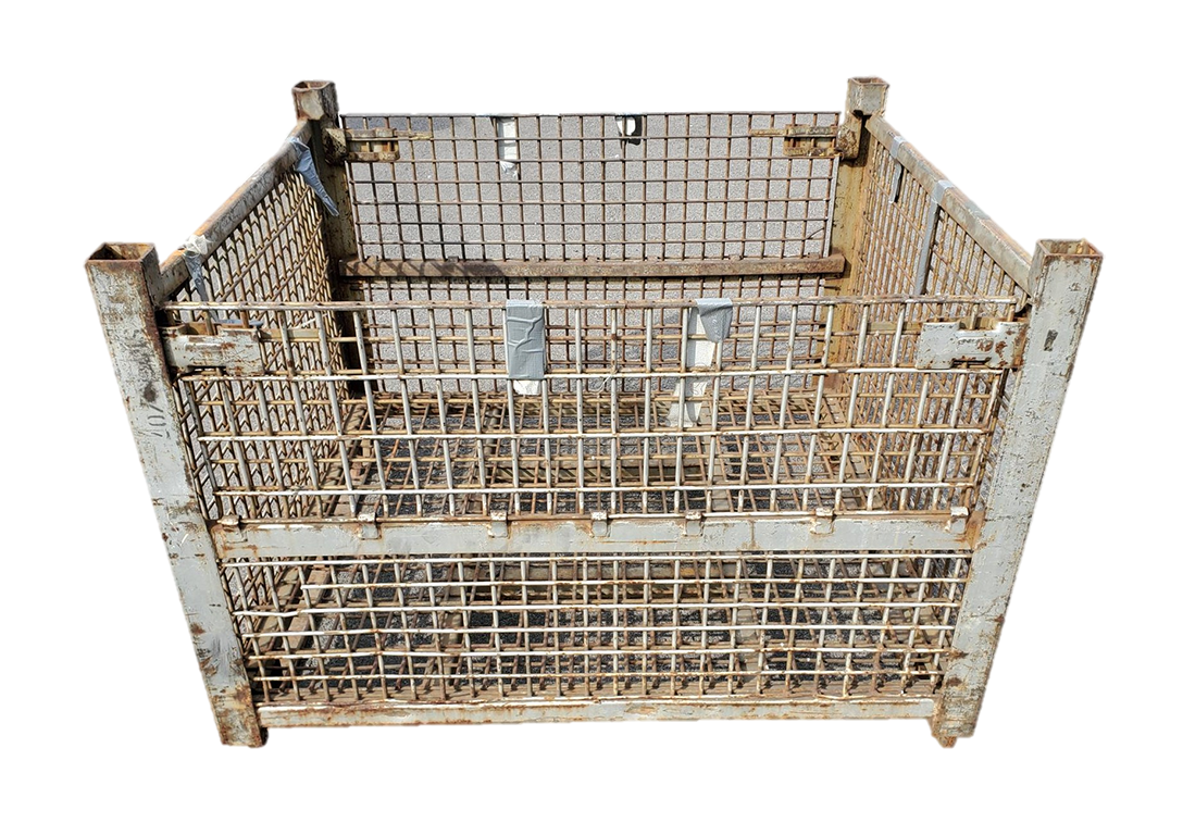 Used BCD 53" x 48" x 38" Wire Basket - 2 Drop Doors 53" Sides - Image 6