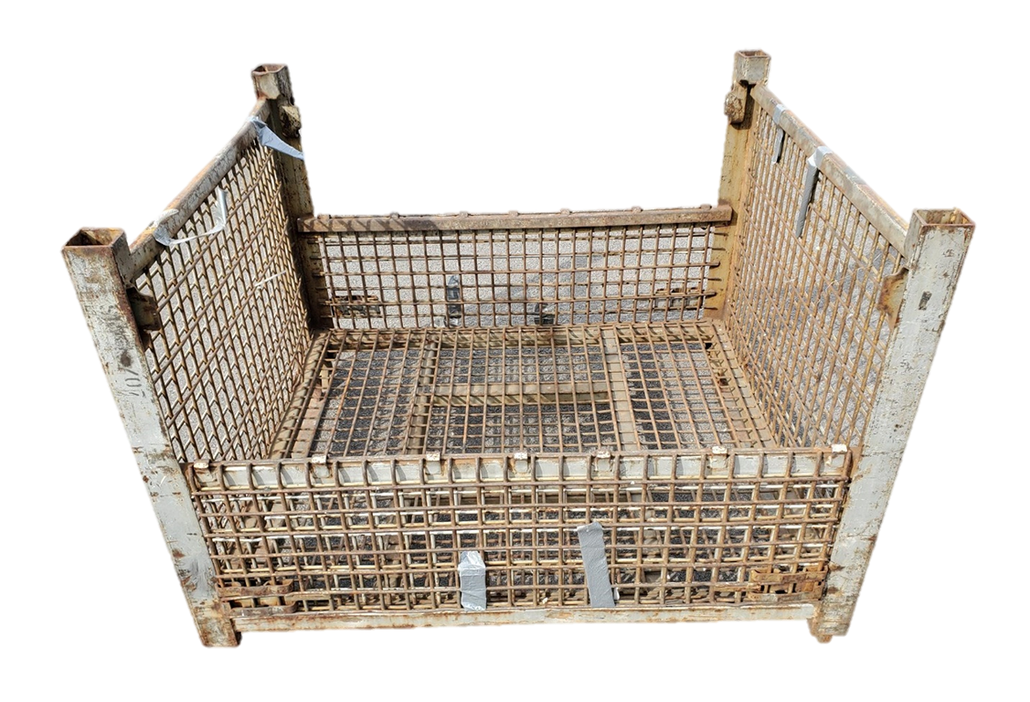 Used BCD 53" x 48" x 38" Wire Basket - 2 Drop Doors 53" Sides - Image 4