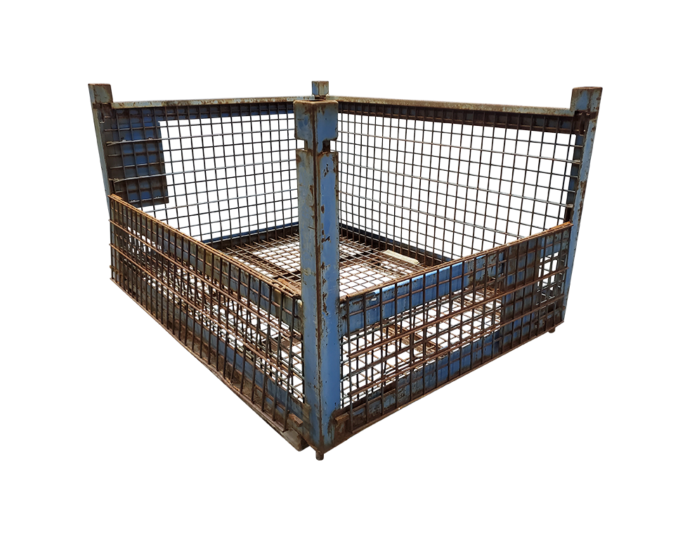 Used BCD 58.5" x 45" x 35" Wire Basket - 1 Drop Door 58.5" Side and 45" Side - Image 3