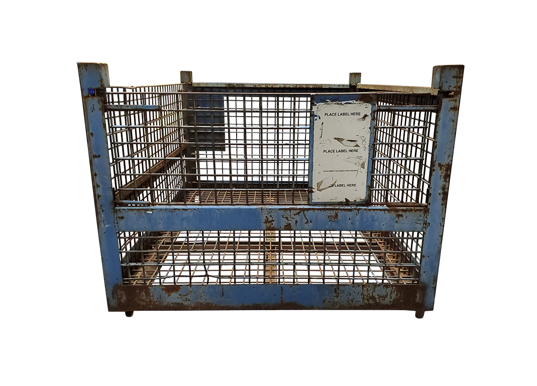 Used BCD 58.5" x 45" x 35" Wire Basket - 1 Drop Door 58.5" Side and 45" Side - Image 2
