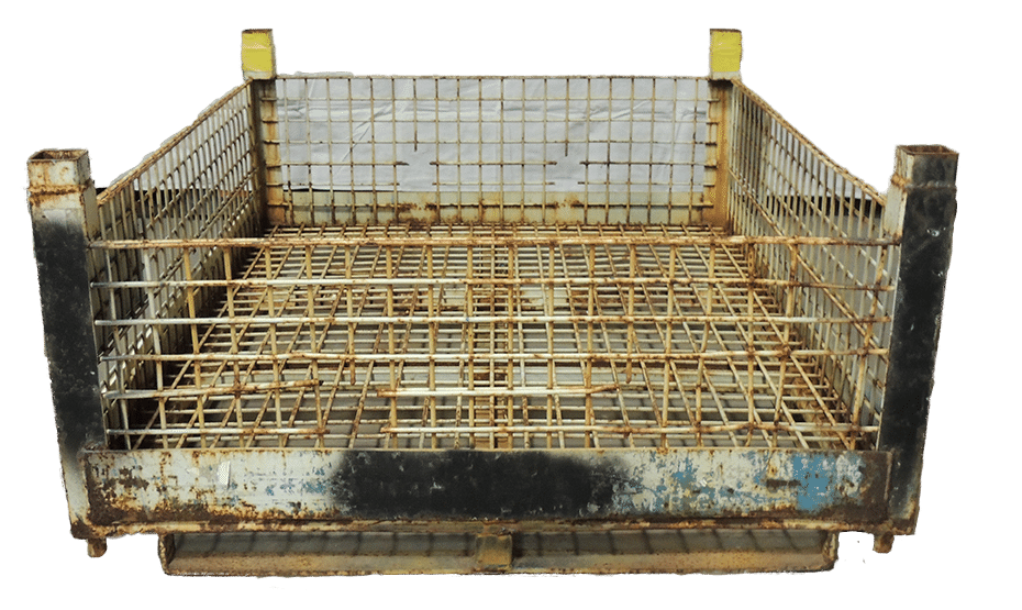 Used BCD 58" x 45" x 25" Wire Basket - No Drop Doors - Image 2
