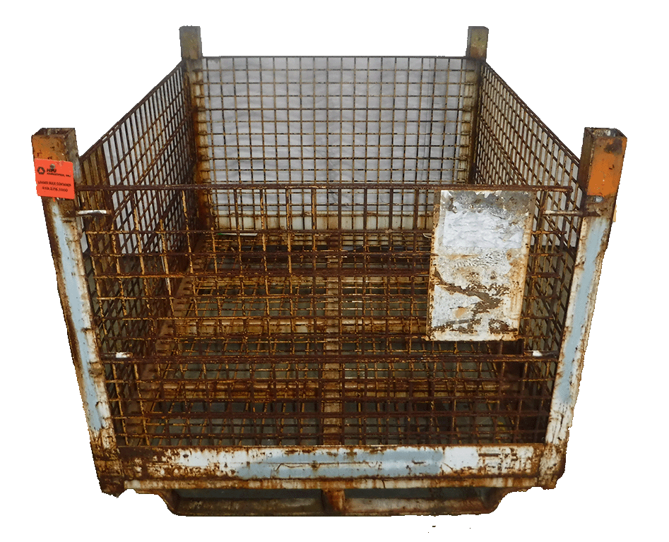 Used BCD 58" x 45" x 39" Wire Basket - 1 Drop Door 58" Side - Image 2