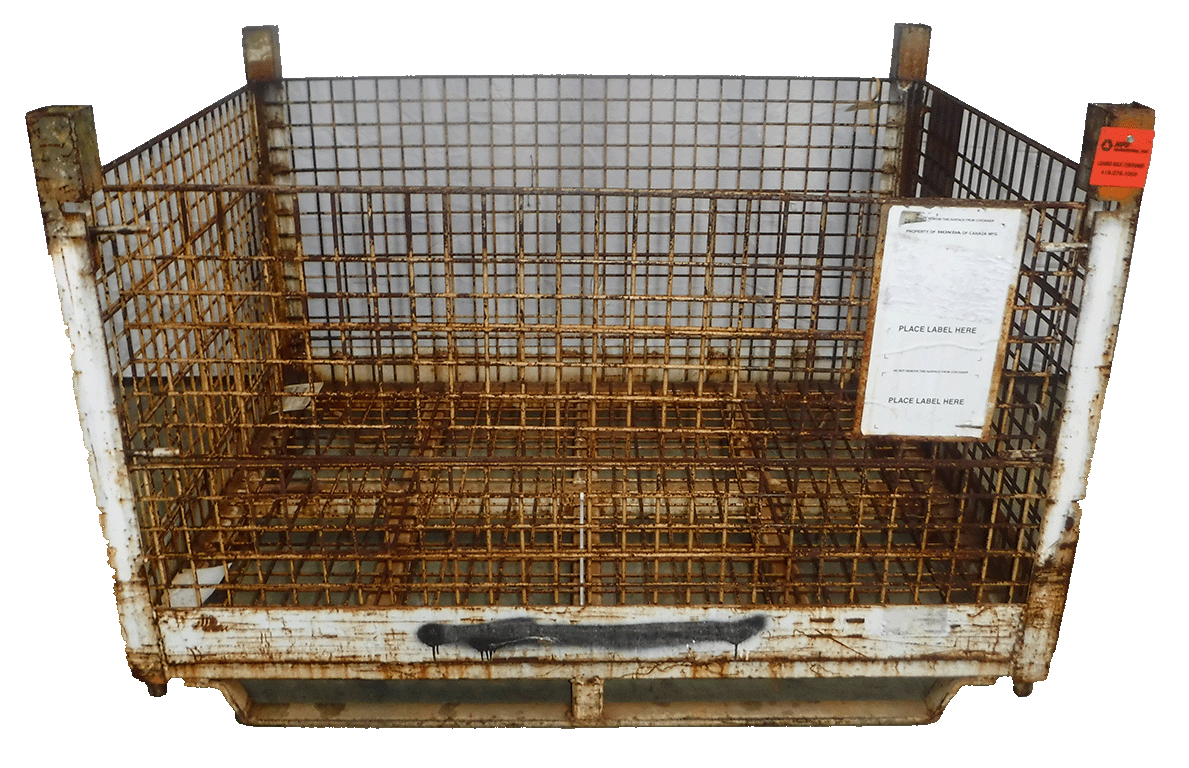 Used BCD 58" x 45" x 39" Wire Basket - 1 Drop Door 58" Side
