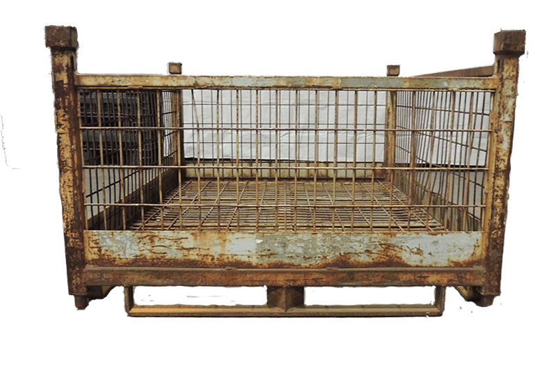 Used BCD 62" x 47.5" x 29" Wire Basket - No Drop Doors - Image 2