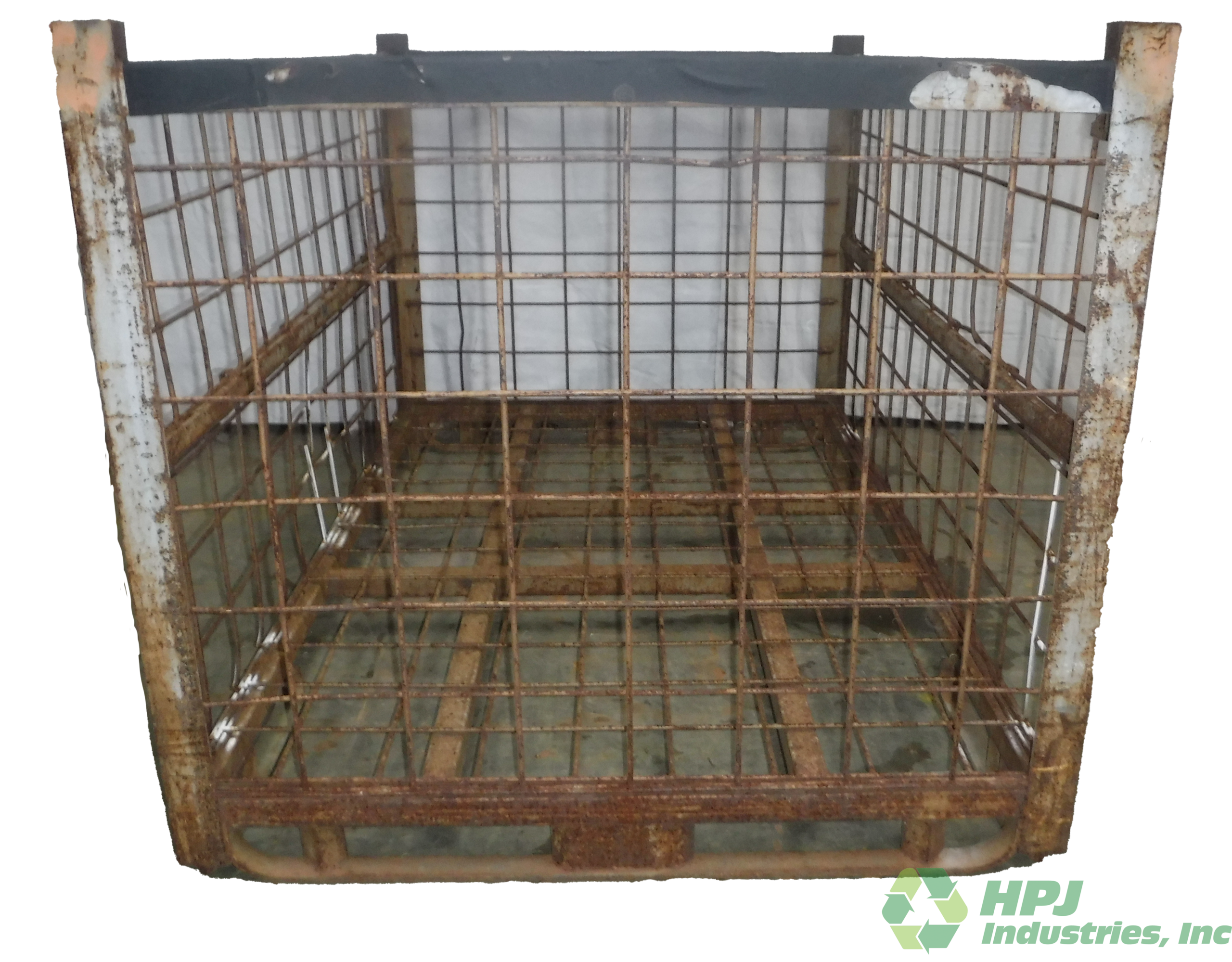 Used BCD 84" x 54" x 49" Wire Basket - 2 Drop Doors 84" Sides - Image 3