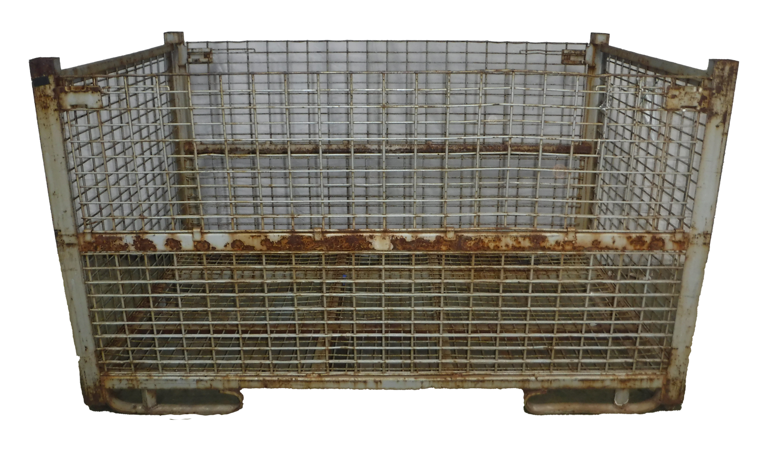 Used BCD 84" x 54" x 49" Wire Basket - 2 Drop Doors 84" Sides - Image 4