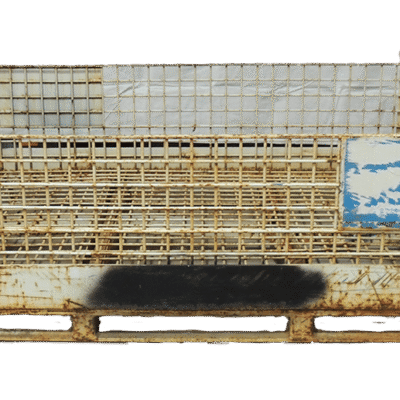 Used BCD 58" x 45" x 25" Wire Basket - No Drop Doors