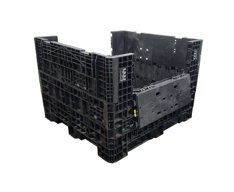 Reconditioned BCD 45" x 48" x 33" Mixed Color Storage Bottom Bulk Container - Image 4