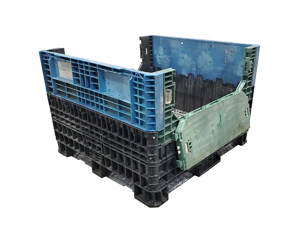 Reconditioned BCD 45" x 48" x 33" Mixed Color Storage Bottom Bulk Container - Image 2