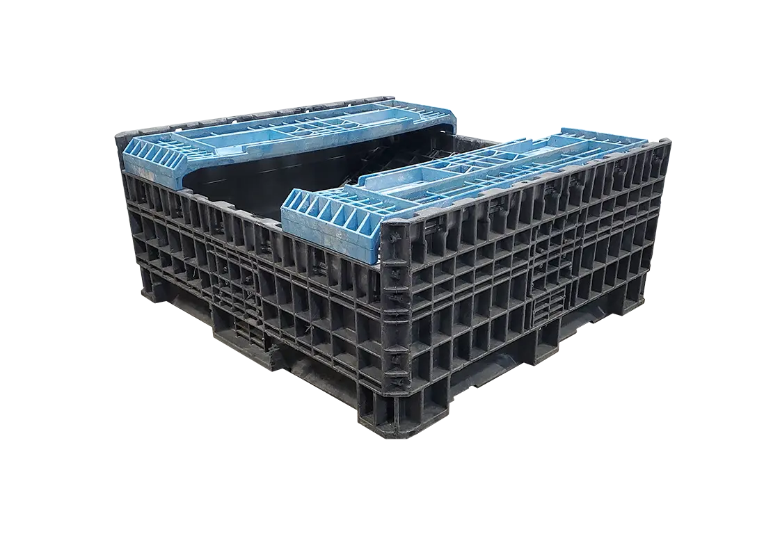 Reconditioned BCD 45" x 48" x 33" Mixed Color Storage Bottom Bulk Container - Image 5